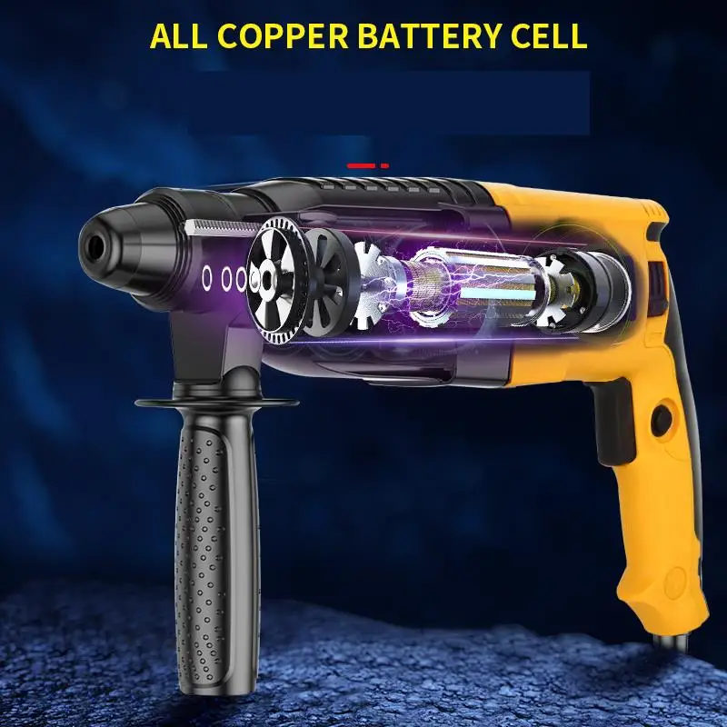 

Impact Cordless All Copper Battery Cell Screwdriver Drill Impact Electric Drill High Power Tool Hammer Drill Electric Drill Hand