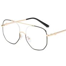 Классическая модная большая коробка унисекс без градусов очки для чтения повседневные дикие металлические индивидуальные очки новые художественные ретро очки для чтения