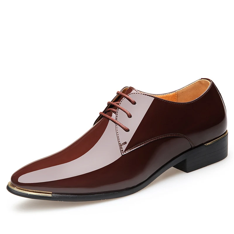 Туфли мужские из лакированной кожи Классическая обувь для вечеринки свадьбы