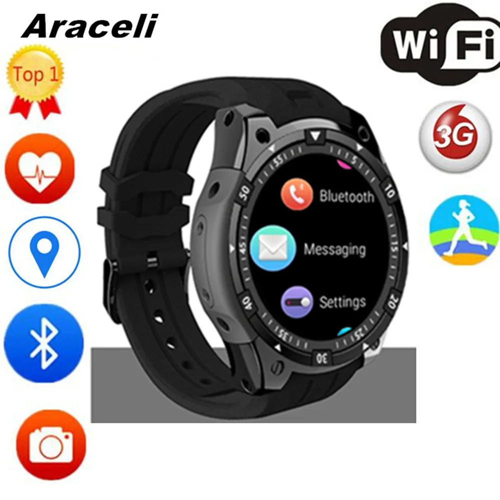  2020 Bluetooth Smart Watch Heart Rate Card Call IP67 Waterproof 3G WiFi GPS Android SmartWatch Men 
