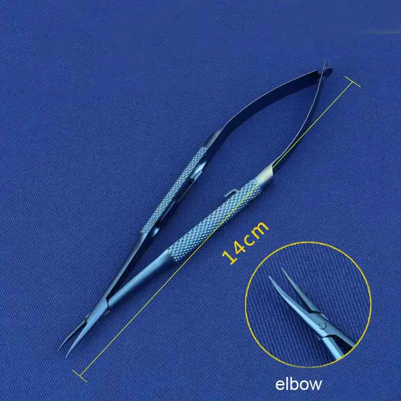 Микрохирургические инструменты титановый сплав фиксатор иглы прямой локоть иглы держатель микрохирургические инструменты
