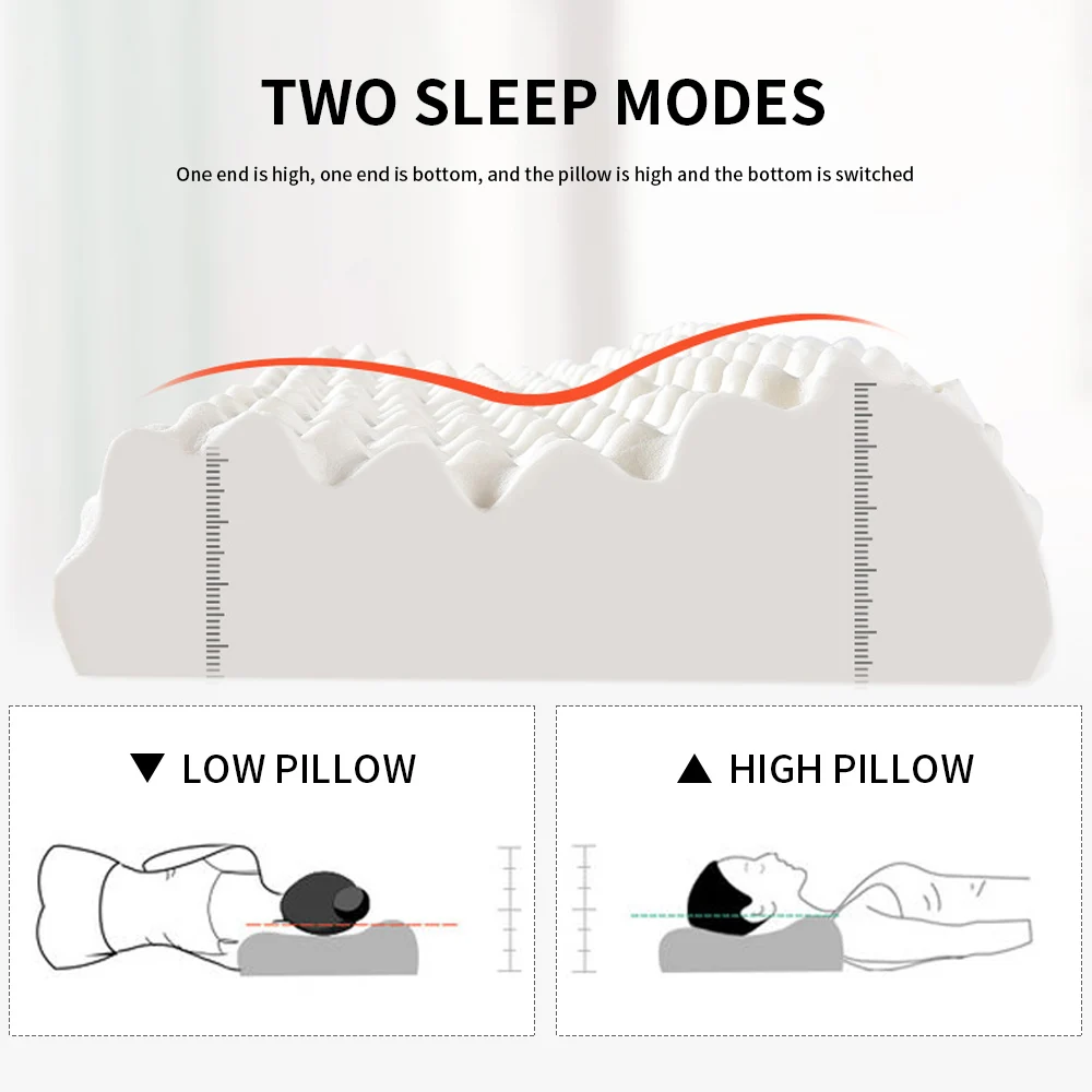 Ортопедическая подушка из пены с эффектом памяти, постельные принадлежности для сна, подушка для шеи, мягкая Массажная подушка из волокна с медленным отскоком для шейного отдела, забота о здоровье