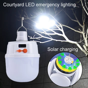 

Solar LED Camping Light USB Rechargeable For Outdoor Camping Lamp Portable Lanterns Emergency Lights For BBQ Hiking