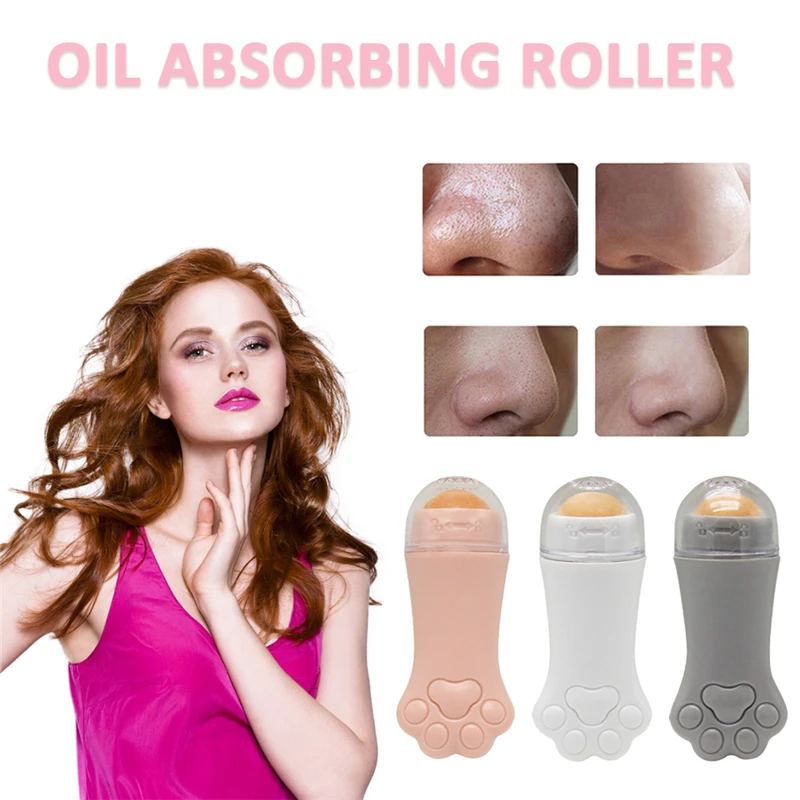 Cat Paw Face Oil Absorbing Roller  Volcanic Stone Blemish Remover Facial Shiny Changing Pores Oil Removal Massage Artifact Tools 3