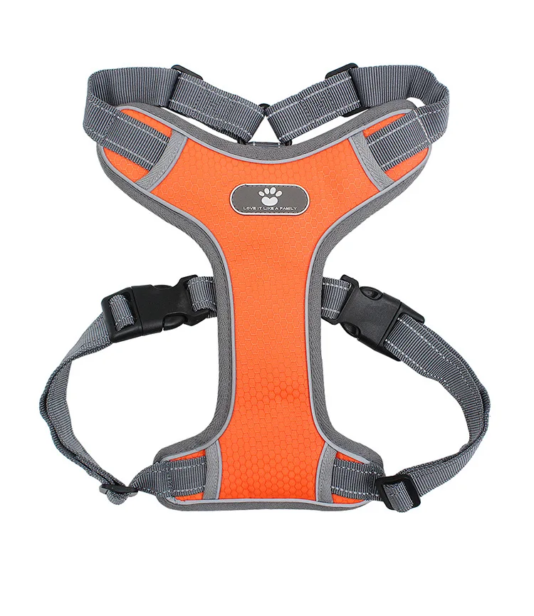 S/M/L/XL Adjustable Reflective Pet Chest Vest Dog Harnesses Walking Lead Leash Strap Belt Pets Collars Chest Back Traction Belt