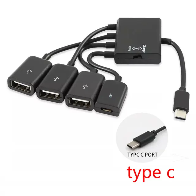 Onvian Type-C USB Adapter OTG Cable USB C 3.0/2.0 Male To USB Micro Female Adapter USB Hub For Samsung Xiaomi Huawei Fastdeliver Type C 3 USB Micro