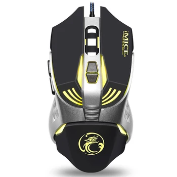 

IMICE Professional Game Wired Mouse 3200DPI Optical Macro Programmable 7 Buttons Gaming Mouse Gamer LED Backlight Breath Compute