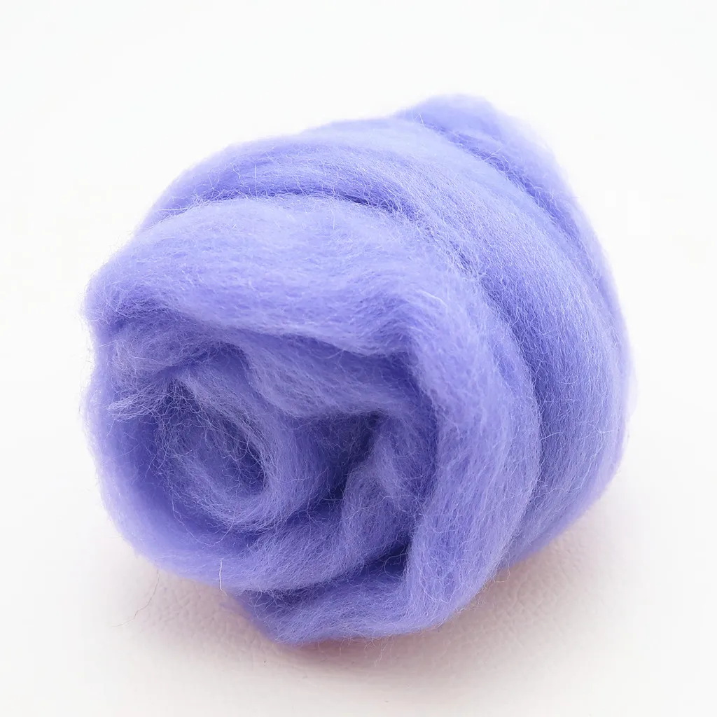 Purple Series Wool Fibre Flower Animal Toy Wool Roving Needle Felting Spinning DIY Craft Materials Felt Christmas 10g/50g/100g wool felting kit needle felt kit needle felting wool wool felting needles needle felting mat