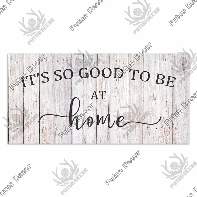 Putuo Decor Home Wooden Signs Family Wood Pendant Decorative Plaque for Friendship Home Sweet Home Room Sign Wall Decoration WP3821