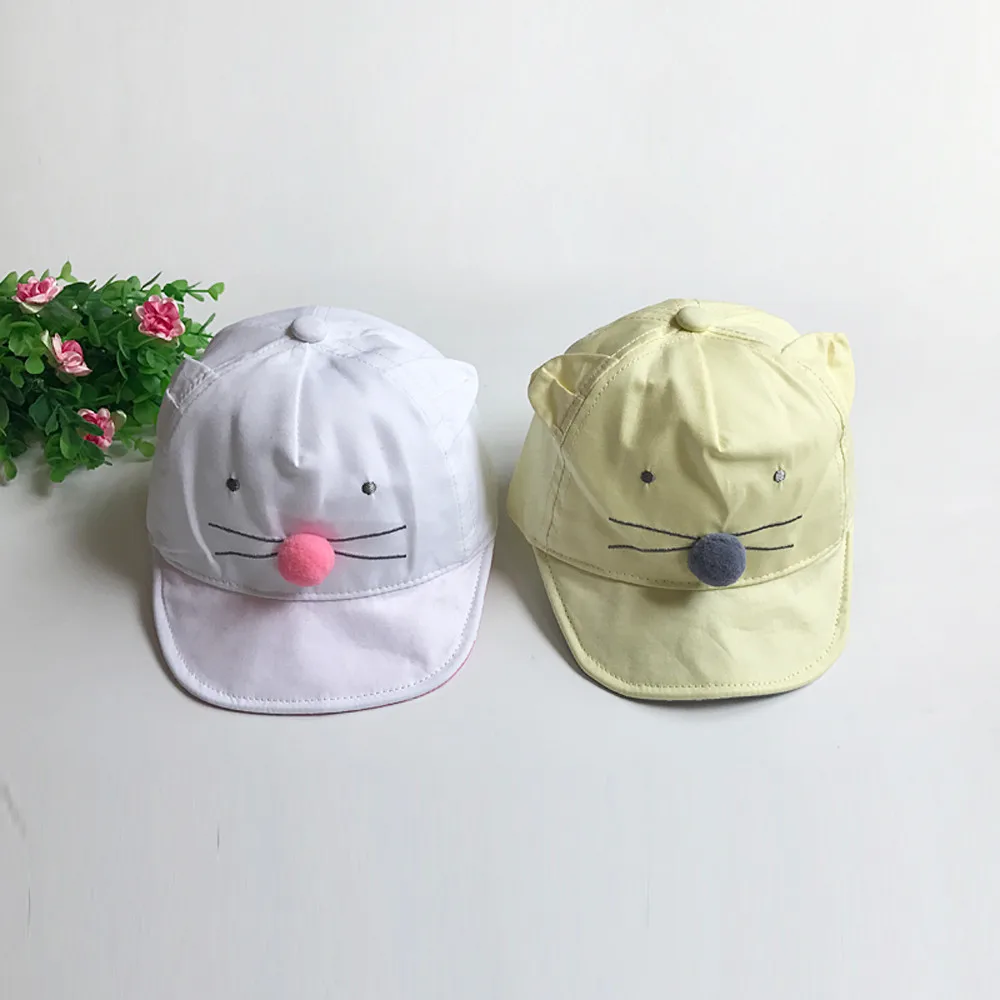 Милая детская одежда с рисунком из мультфильма бейсболка с кошкой детский Бейсбол Кепки для малышей мальчиков и девочек, детский Снежный