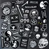 Black and white Clothe Embroidery Patch Applique Ironing Clothing Sewing Supplies Decorative Badges Patches For Clothing ► Photo 1/6