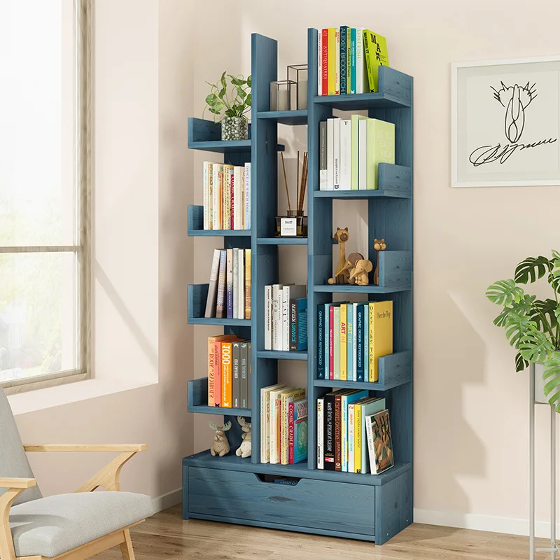 

Creative Bookshelf Bookcase Simple Living Room Storage Shelf Table Student Household Floor Economical Simplicity Small Bookshelf