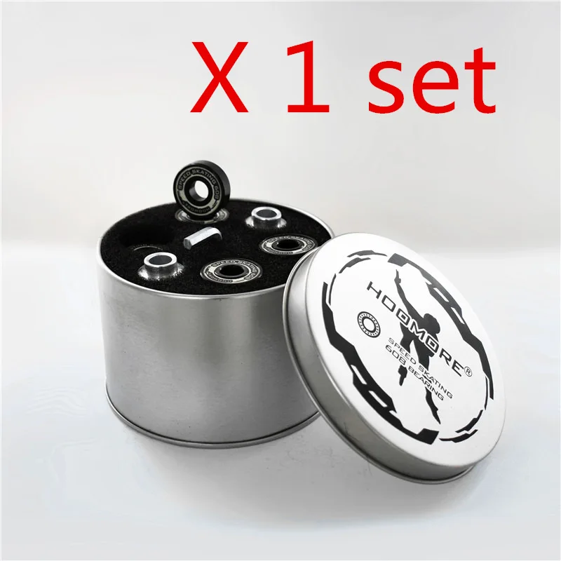 1 set bearings Скоростной подшипник 6 шариков подшипник для гоночного катания 608 RS низкопрочные роликовые коньки 1 гаечный ключ 8 разделитель 16 подшипники GCr15 HOOMORE - Цвет: 1 set bearings