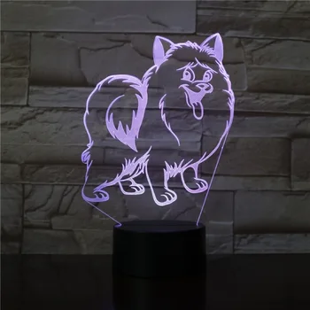 

3D Lamp pets puppy animal samo cute gift for girls for living room decoration bright base battery powered led night light lamp