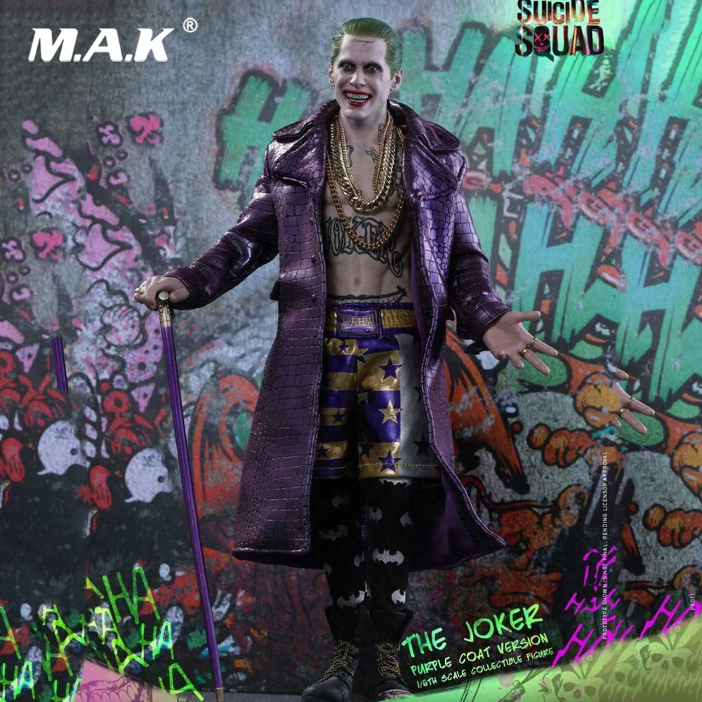 

1/6th Collectible Full Set HOTTOYS MMS382 Suicide Squad Joker (Purple Coat Ver.) Figure Deluxe Ver. Model for Fans Gifts