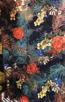 

Jolin-9.3310 embroidered Mesh Tulle fabric Factory price sequins Nigerian lace fabrics