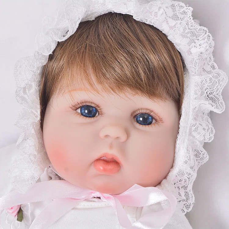  Keiumi 17-Inch Cloth Body Soft Silicone Reborn Baby Doll Model Infant Reborn Baby Hot Selling