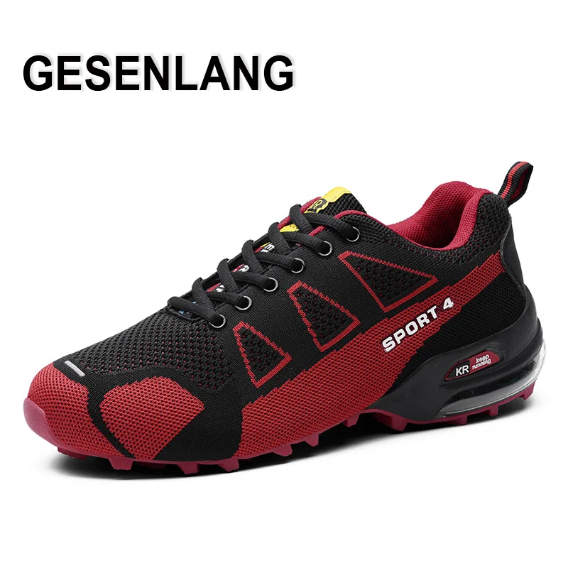 

Men's Big Size Hiking Shoes Breathable Flyknit Shock-proof Air Cushion Sneakers For Men Trail Trekking Walking Outdoor Shoes New