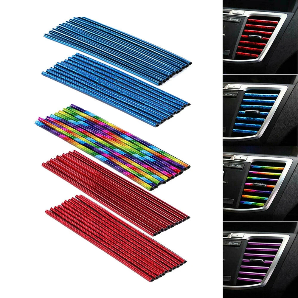 

Car air conditioning outlet decorative strip clip refit interior decoration articles electroplating bright strip chrome general
