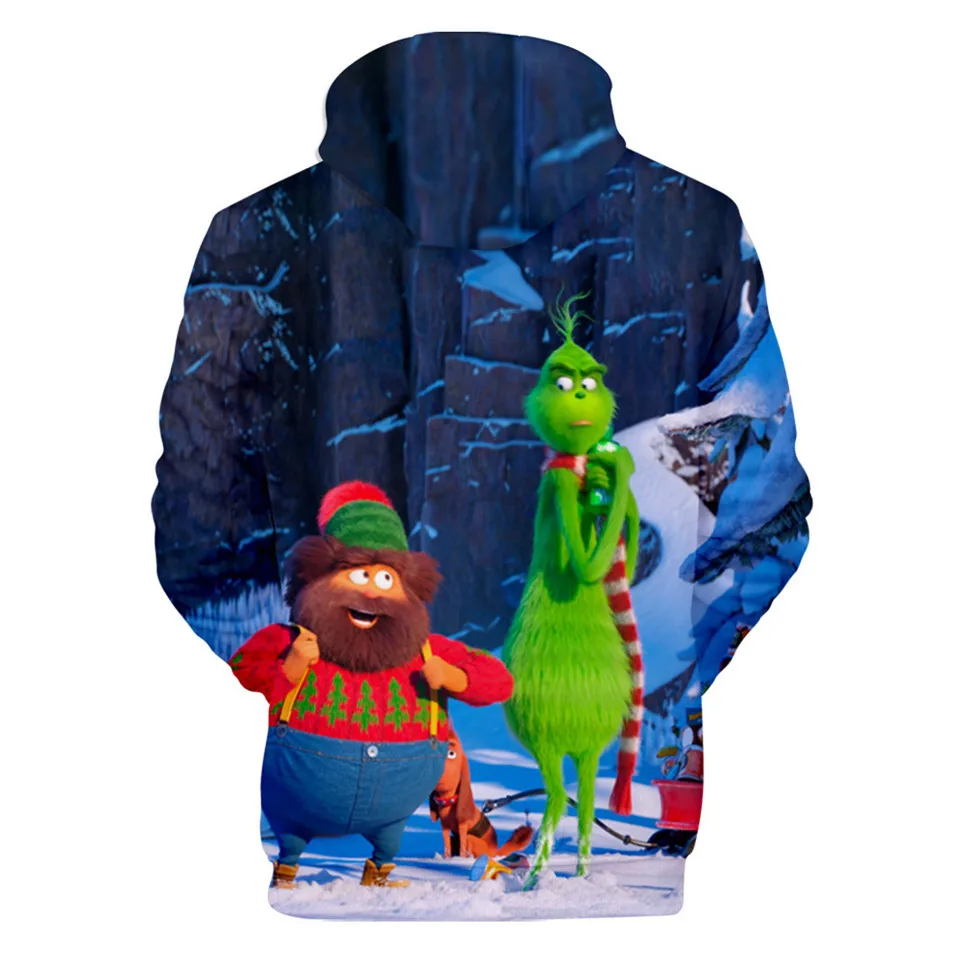 Горячая Распродажа, толстовки с 3D принтом из фильма The Grinch, мужские толстовки, унисекс спортивный костюм, модные пуловеры, уличная одежда, 4XL худи