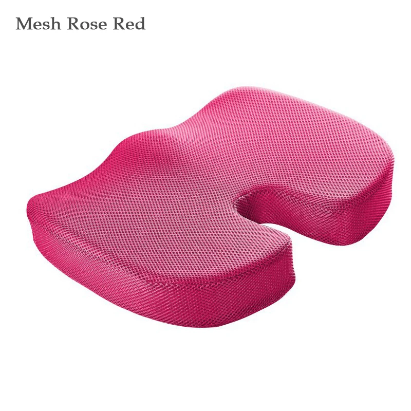 Mesh Rose Seat 2 шт., Нескользящая подушка для автомобильного сиденья, Подушка для спины, ортопедическая Ортопедическая подушка с эффектом памяти, медленный отскок, поддержка талии для офиса - Цвет: Mesh Rose Seat
