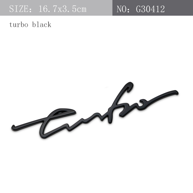 Design Car Styling Car Turbo Boost Loading Boosting 3D Metal Chrome Zinc Alloy 3D Emblem Badge Sticker Decal Auto Accessory