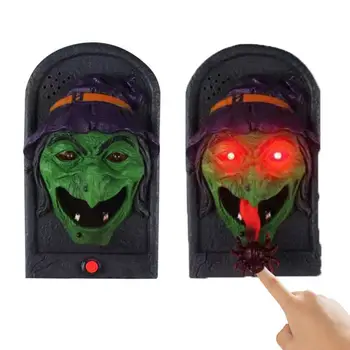 

Halloween Decorations Tricky Doorbell Halloween Skull Doorbell Prop With Moving Tongue And Light Up Eyes For Halloween Party