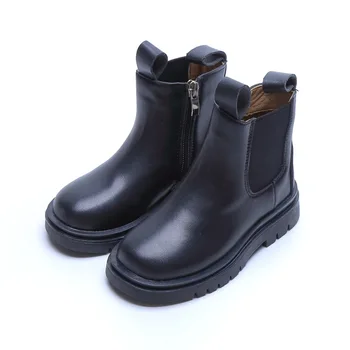 

Children shoes 2020 autumn and winter Fashion new children's PU leather ankle boots for boys Student Chic boots