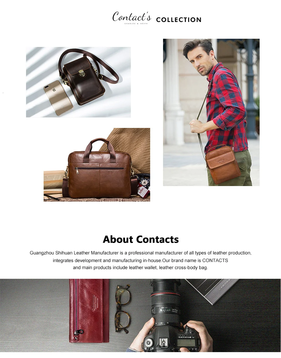 Contact's Genuine Leather Men's Long Wallet With Phone Bags Zipper Coin Pocket Purse Male Clutch Wallets For Men Portfel Small