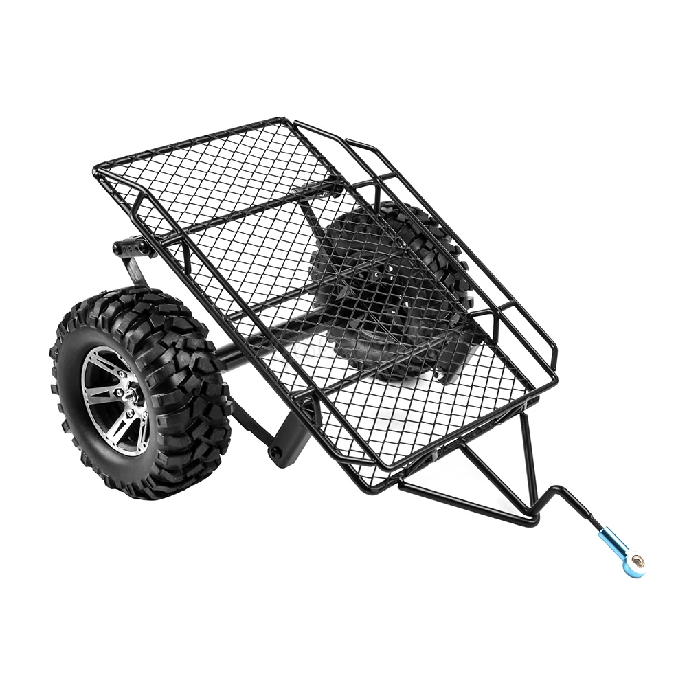 Metal Hitch Mount Trailer Simulation Trailer For RC Rock Cralwer Car Axial SCX10 Traxxas TRX4 TAMIYA CC01 D90 Cars Hopper (5)