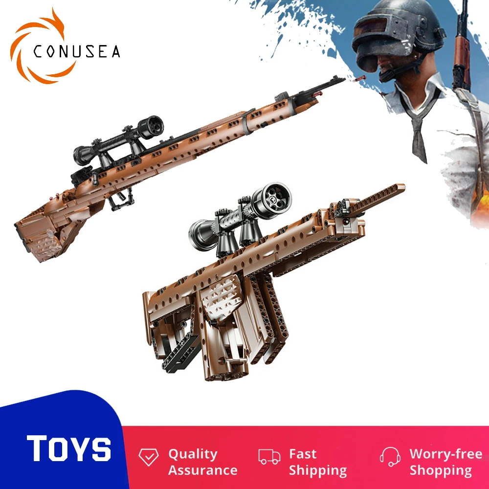 Building Blocks Toy Gun 98k High Tech Rifle Pistol Construction 98k