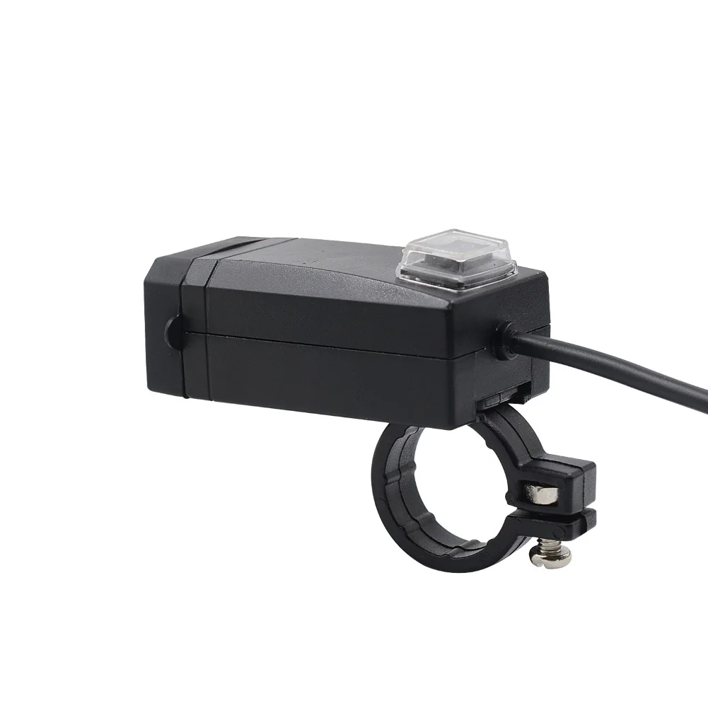Usb Автомобильное зарядное устройство 12-24 В мотоцикл двойной USB зарядное устройство QC3.0 адаптер питания для быстрой зарядки с переключателем