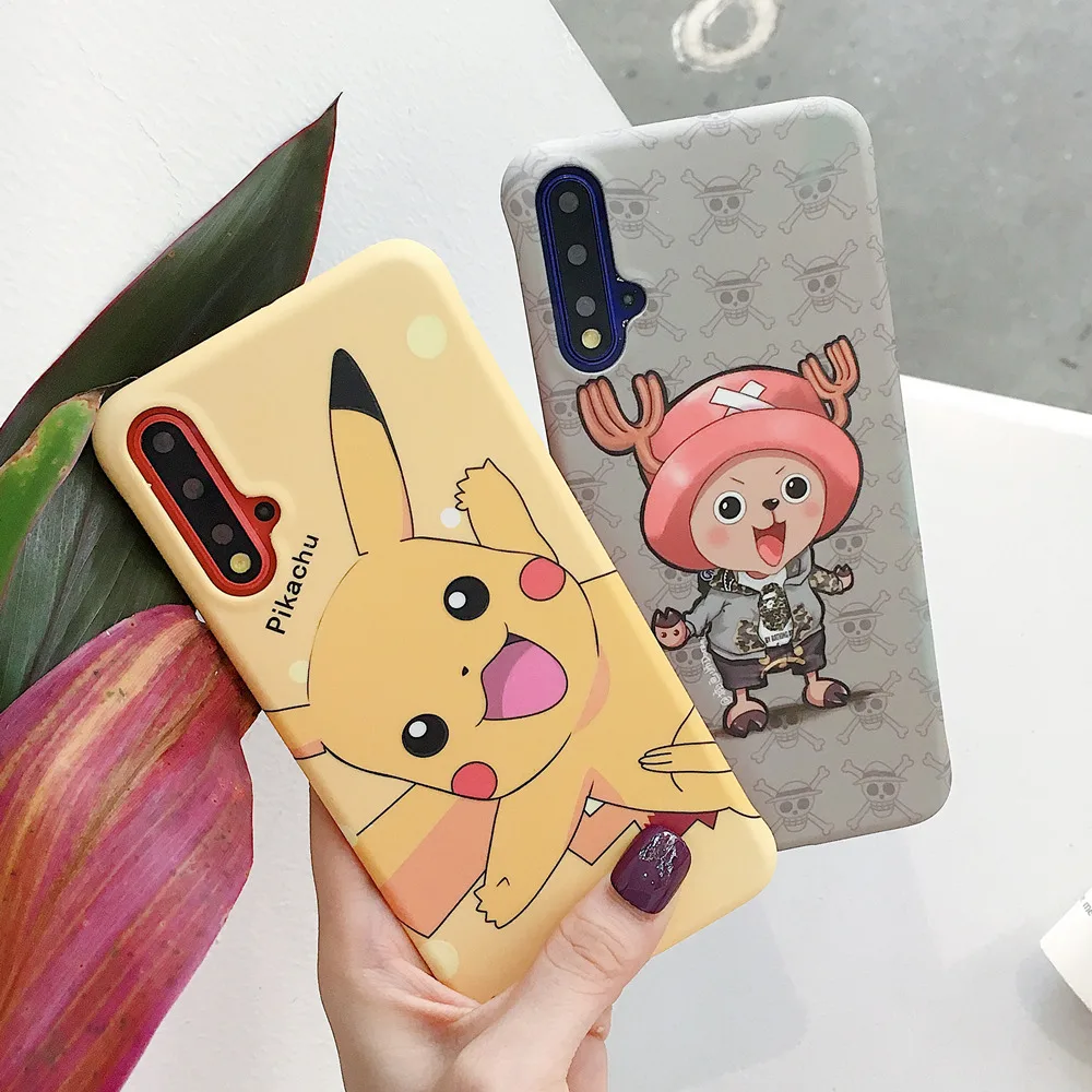 

Luminous Matte Case For Huawei Nova 5i 4 3i Cartoon Anime Hard PC Back Cover For Honor 20 PRO 8X Light Glow in Dark Phone Cases