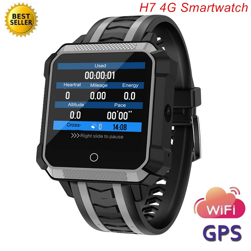 Смарт-часы H7 4G мужские пульсометр водонепроницаемые IP68 gps Android 6 0 Барометрический