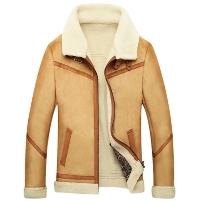 

2019 Winter Coat One Jacket Man Loose Coat Leather And Fur Keep Warm Jacket
