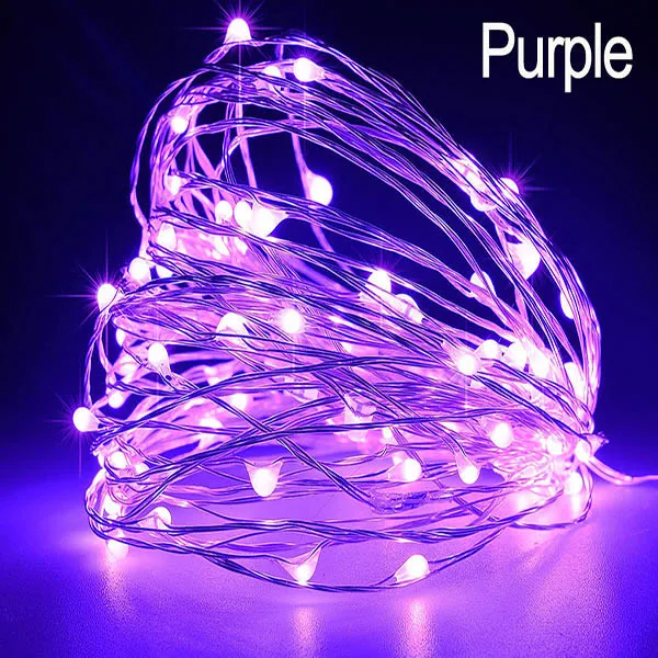 Purple Рождественские украшения для дома Новогодняя гирлянда Сказочный светильник-Гирлянда для рождественских украшений Елочное украшение Kerst - Цвет: Purple