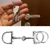 D Shaped Snaffle Keychain Durable Silver D Ring Zine Alloy Horse Snaffle Bits Key Ring Key Chains Accessories 1