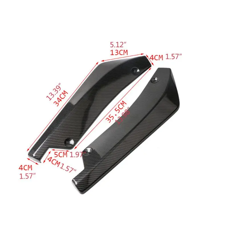Пара универсальных автомобильных задних спойлеров, защита крыльев, аксессуары для автомобильного декора