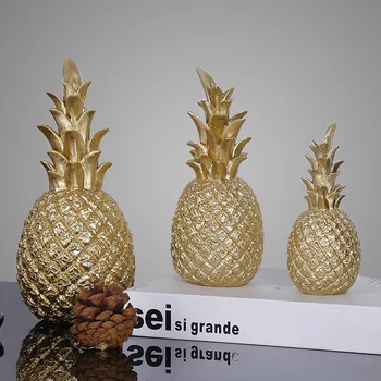 

Nordic Creative Golden Pineapple Ornaments Living Room TV Cabinet Desktop Decoration Home Accessories Bedroom Furnishings