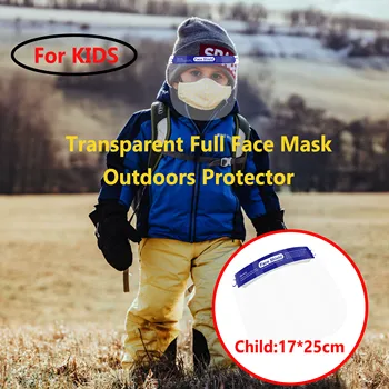 

Kids Full Face Shield Mask Outdoors Protective Visor Children Face Masks Dust-proof Full Face Cover Transparent Protect Masks