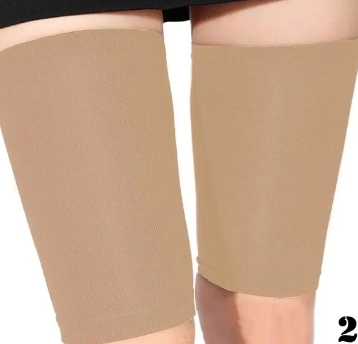 Мужской женский формирователь ног, сауна, пот, бедро, согревает калории, тонкие обертывания для похудения, ноги, жир, термо-неопреновый компрессионный массажный пояс - Цвет: Nude Leg belt