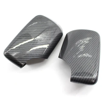 

1 Pair Rear View Mirror Cover Cap Carbon Fiber Pattern Replacement Case Shell For BMW E46 1998-2006 Car Accessories