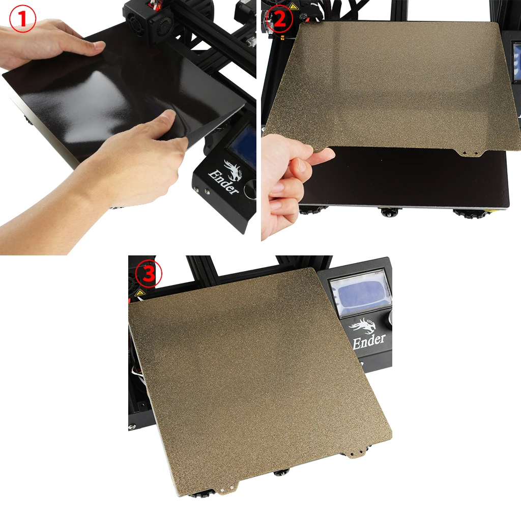 PEI Sheet Permanent Pressure Plate With  Sticker Construction Plate For Ender 3 4 5 3D Printer