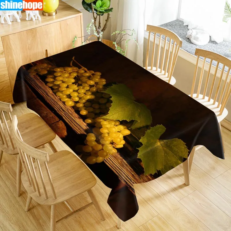 Custom Grape Table Cloth Oxford Print Rectangular Waterproof Oilproof Wedding Table Cover 100X140cm,140X250cm - Цвет: tablecloths 14