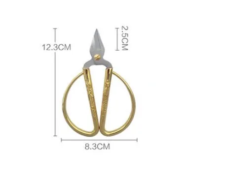 6 размеров, нержавеющая сталь, золотые швейные ножницы, прочные винтажные портновские ножницы для рукоделия, тканевые ремесленные бытовые инструменты - Цвет: 4
