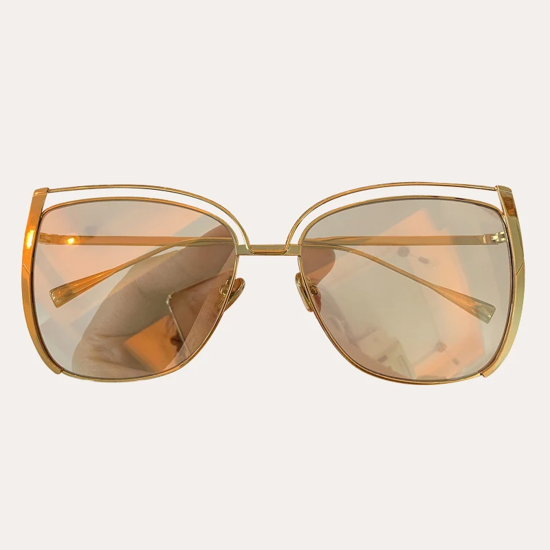 No.1 sunglasses Женские Мужские квадратные солнцезащитные очки с фирменным дизайнерским полым каркасом зеркальные очки UV 400 - Цвет линз: No.1 sunglasses