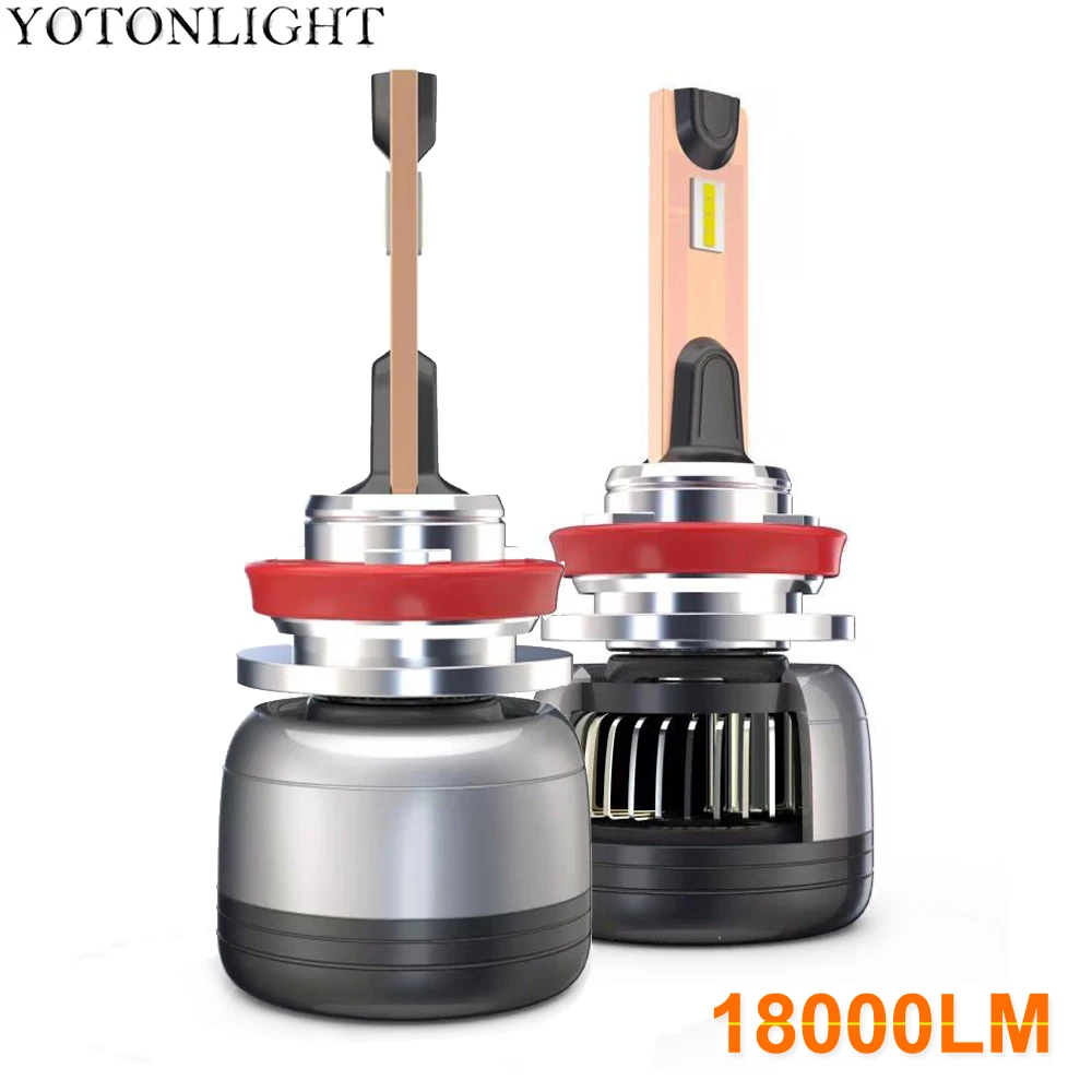 YOTONLIGHT супер яркость H4 светодиодные фары лампы Led H7 H11 Canbus Hb3 Hb3 9005 Hb4 9006 H8 H1 лампа автомобиля без ошибок 75 Вт 18000лм 6000 К