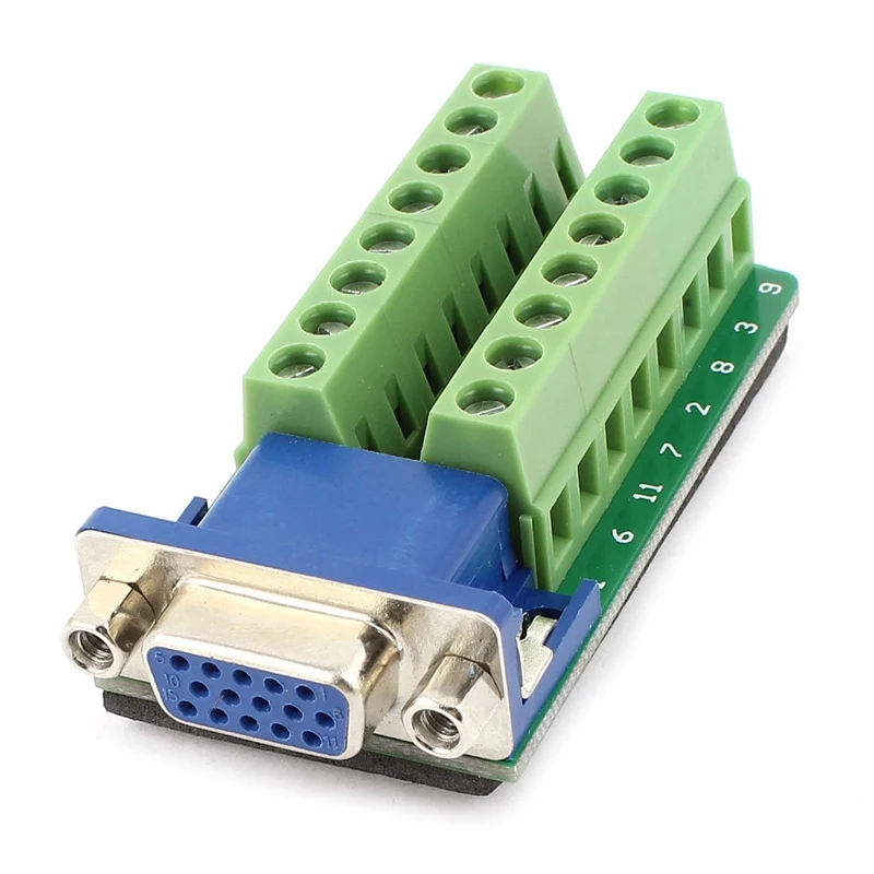 

D-SUB DB15 Female 15Pin Jack Port to Terminal Breakout Board Connector