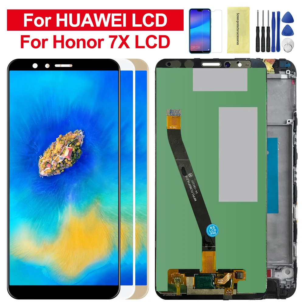 ЖК дисплей 5 93 ''для HUAWEI Honor 7X сенсорный экран с дигитайзером и рамкой для Huawei