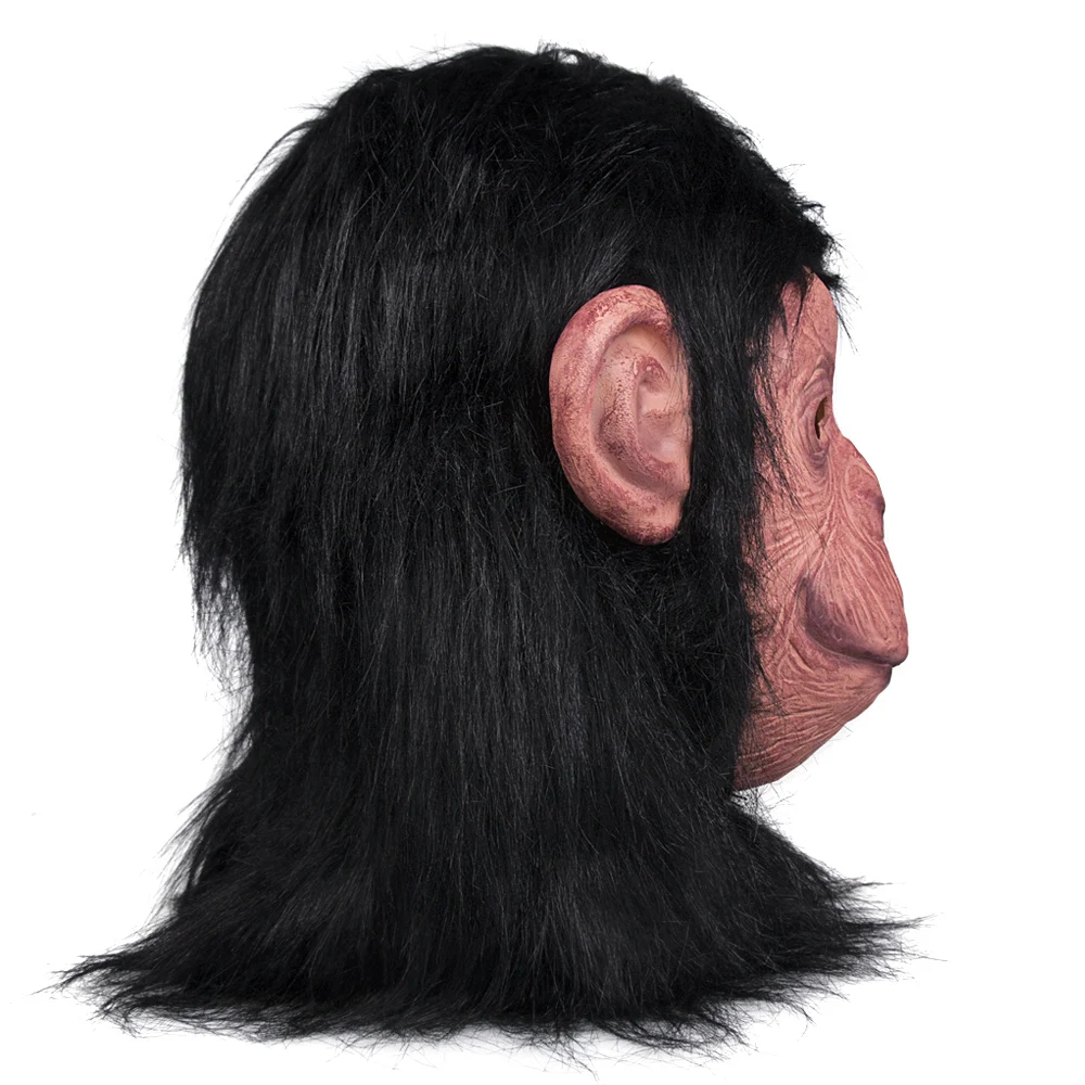 Newest Lifelike Monkey Orangutan Full Face Mask Halloween Gifts Eco-friendly Nature Latex Cool Mask For Cosplay Party Dress up (4)